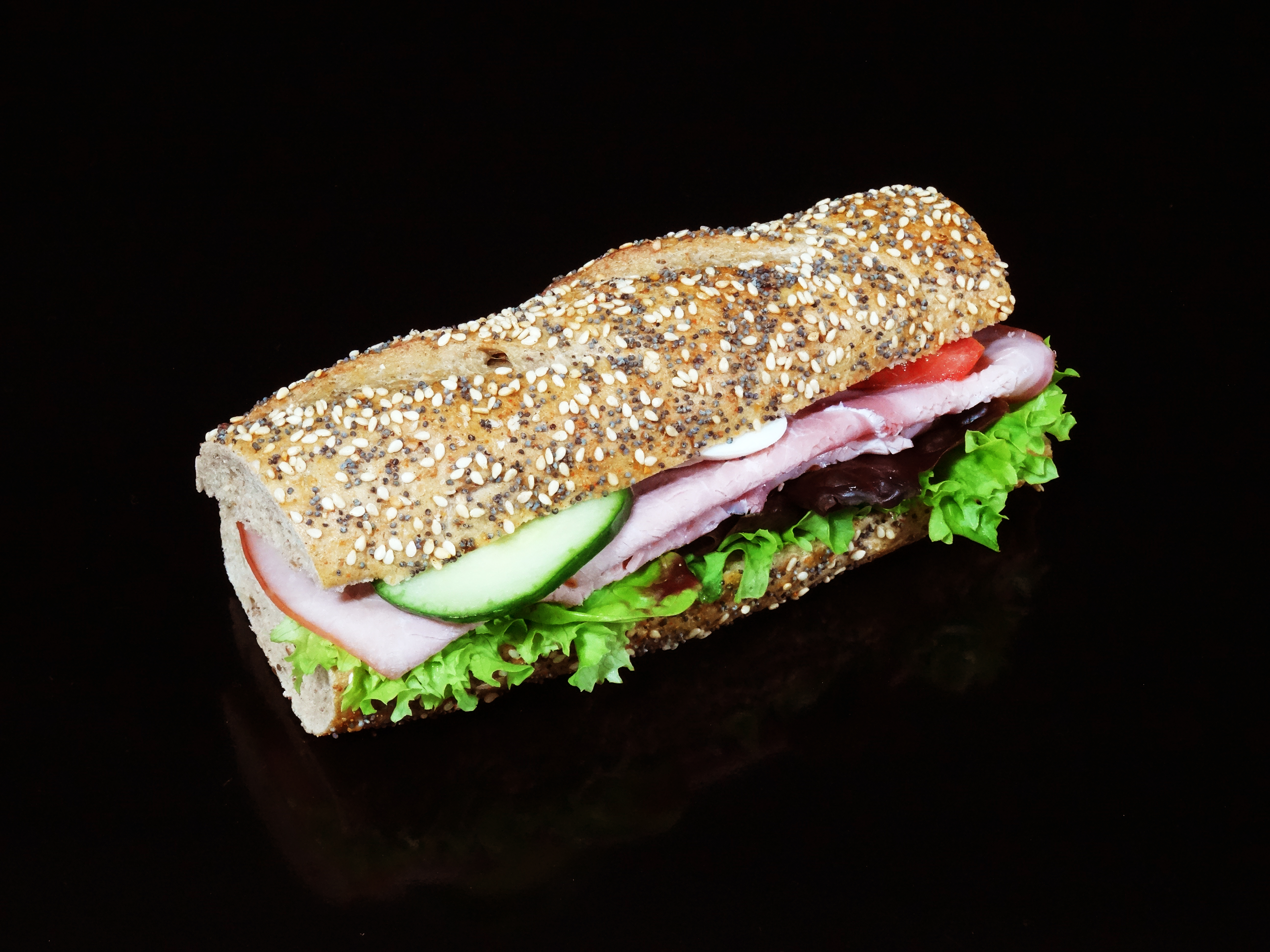 Baguette-Sandwich Schinken